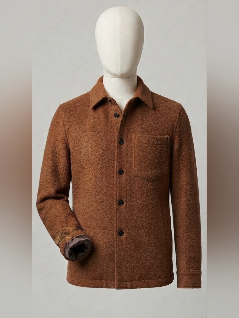 Jack & Jones Rustic Brown Button-Up Shirt Jacket